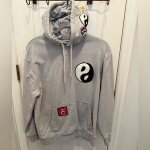 Gray Palace Hoodie with Yin Yang Design